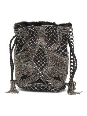 MADE IN INDIA Beaded 3d Embroidered Shoulder Bag